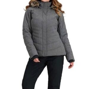 Obermeyer Aspen Tuscany Performance Ski Jacket Gray sz 8 Women’s